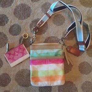 Coach crossbody purse w/ FREE keychain coin purse